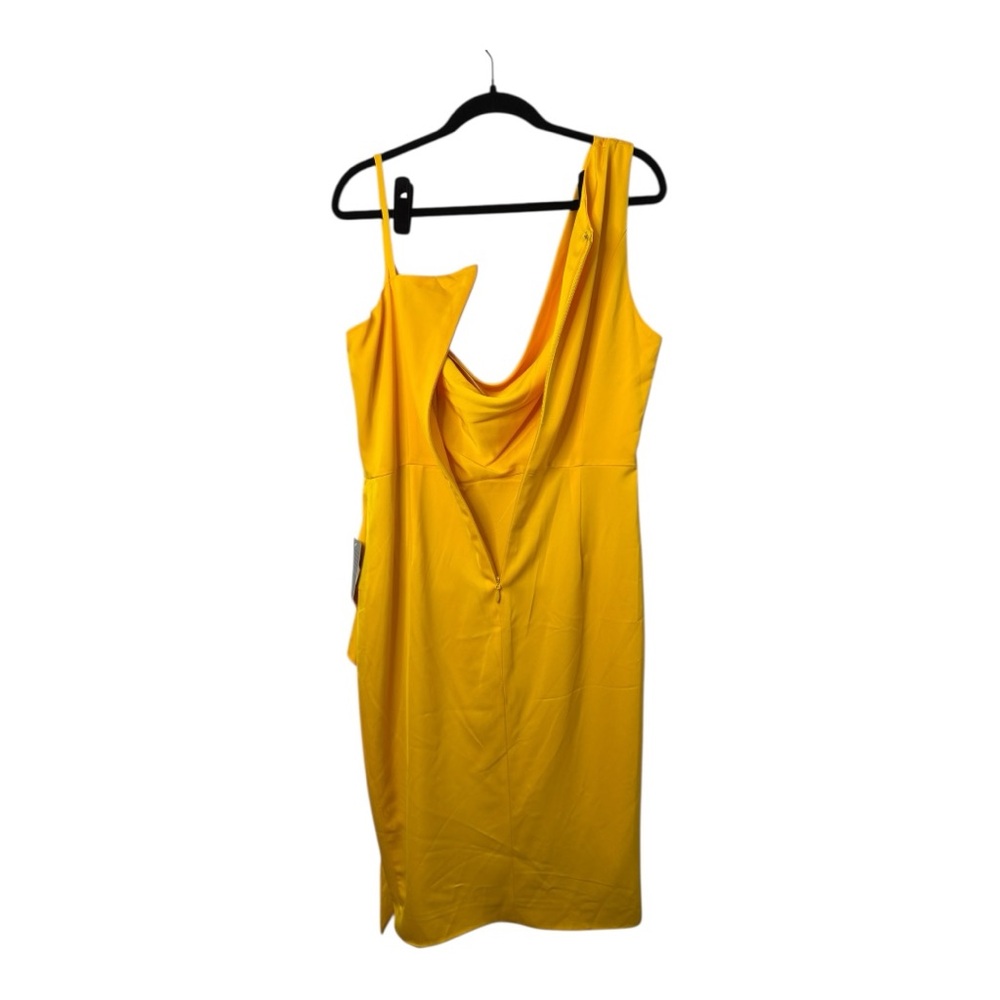 Lavish Alice Emma Cowl Neck Mini Wrap Formal Cocktail Dress in‎ Yellow NWT Sz 12 - Picture 9 of 14